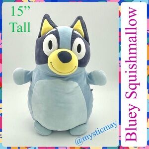 15” Tall Squishmallows Hugmee Plush BLUEY Cartoon Character Stuffed Doll